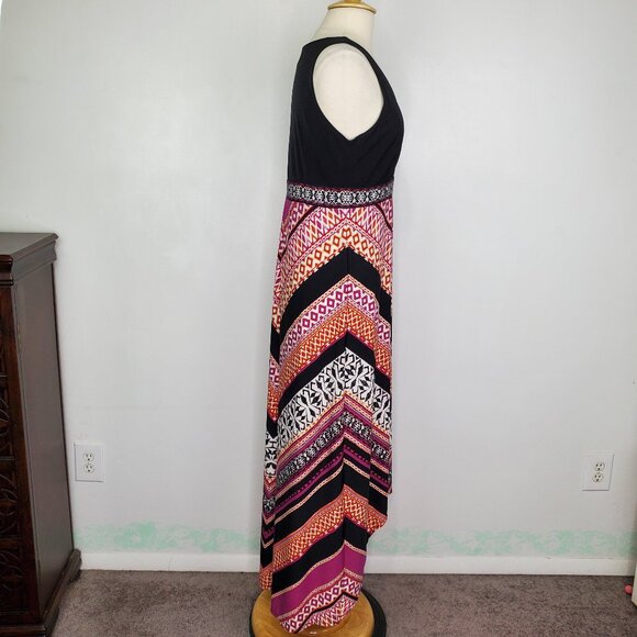Studio One Empire Waist V-Neck Sleeveless Maxi Dress Style 50919X NEW NWT Size M - Picture 5 of 16